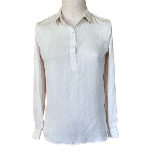 Dolan Small Cream Long Sleeve Collar Shirt Button Up - Picture 1 of 10